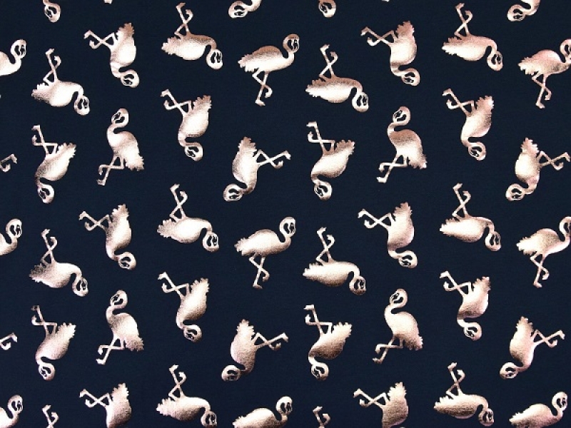 Metallic Flamingos, dunkelblau